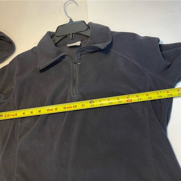 Columbia Sweater Womens L Pullover Fleece Sweatshirt 1/4 Zip Lightweight Black - Picture 5 of 7